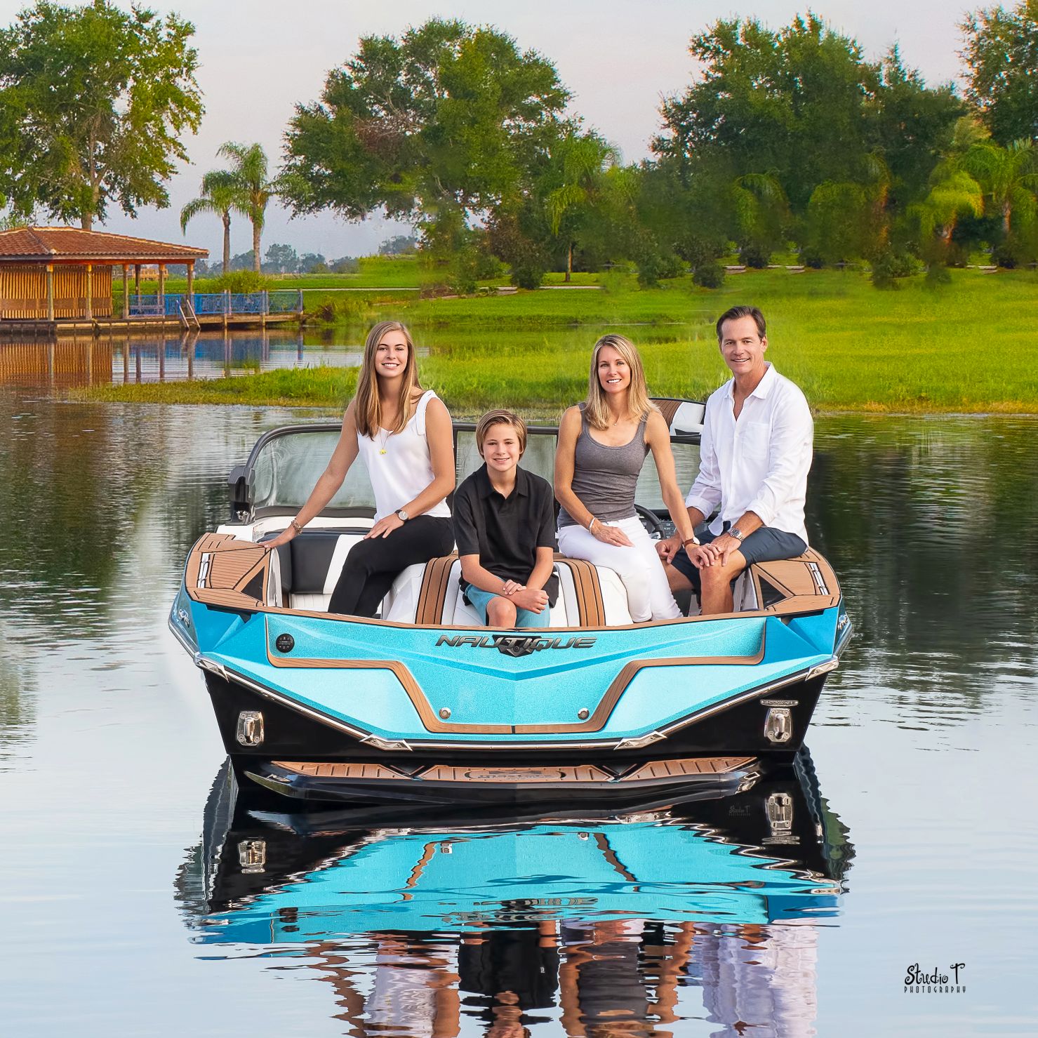 Family Photo Shot on a Lake In Florida